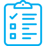 Clipboard with check checklist one check clipboard blue