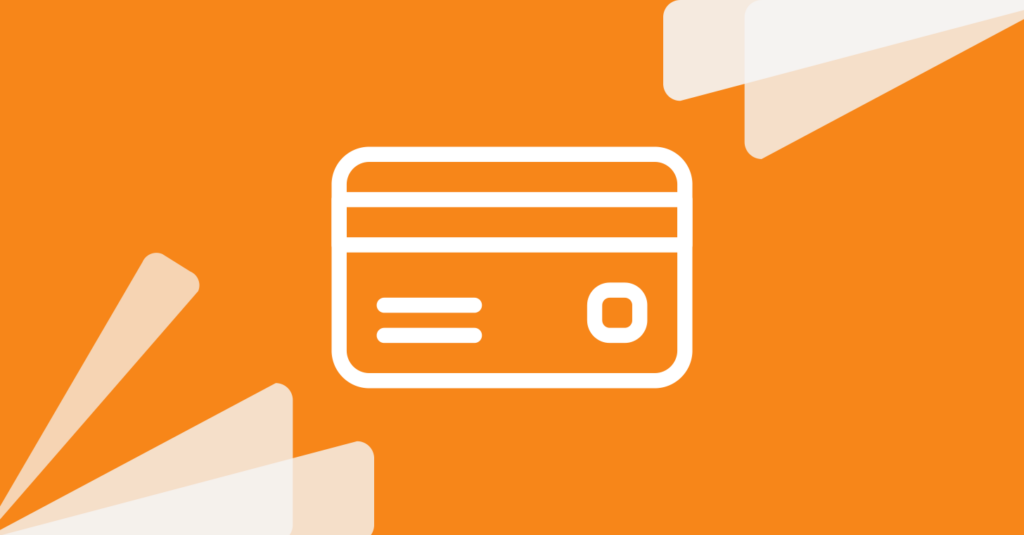 performline radar with credit card icon on orange background