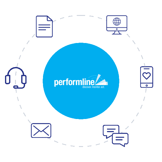PerformLine one platform animated circle with channel icons