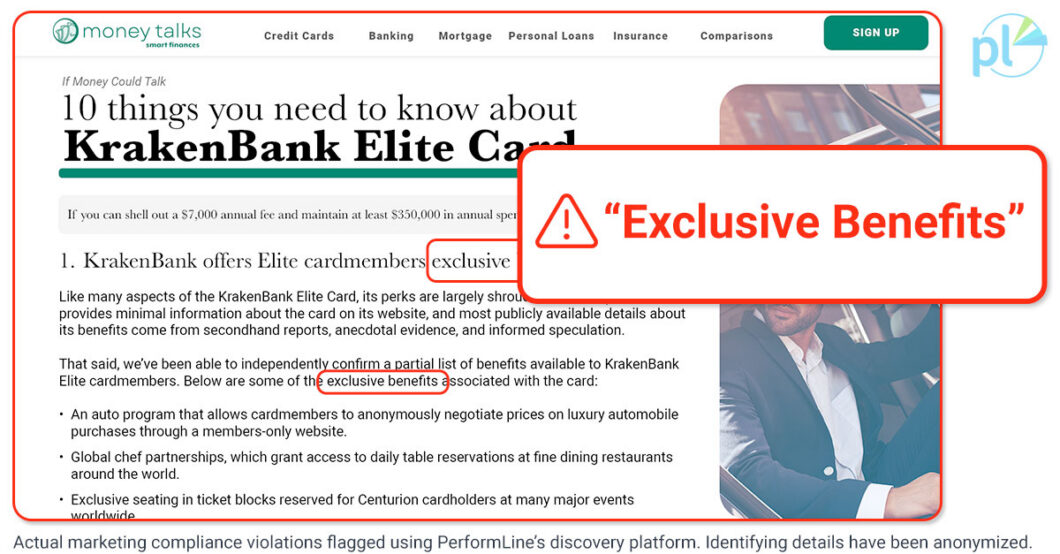 Exclusive Benefits Marketing Compliance Violations