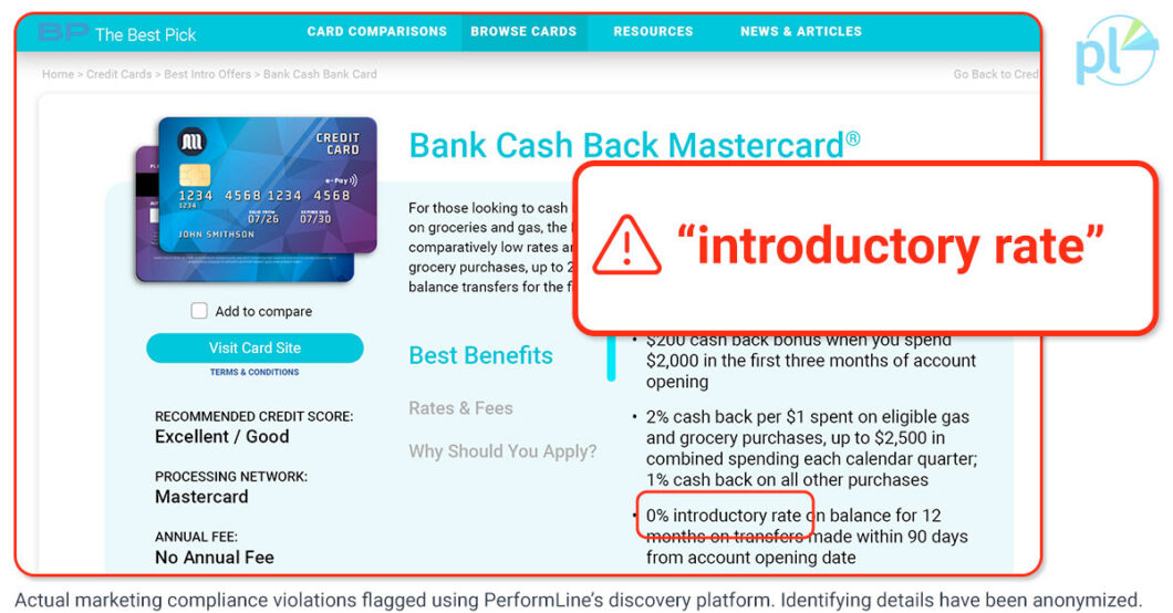 Introductory Rate Marketing Compliance Violations