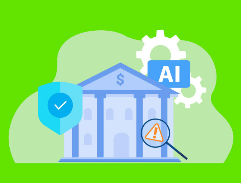 bank best practices, ai/llm, risk you're missing icons on green background