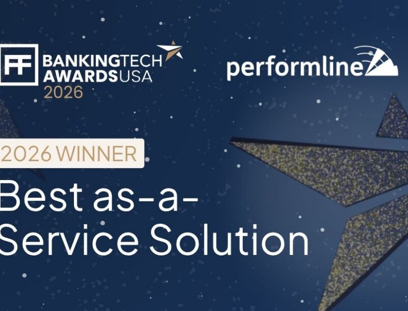 PerformLine logo 2026 Best as-a-Service Solution at the 2026 Banking Tech Awards USA logo, star,