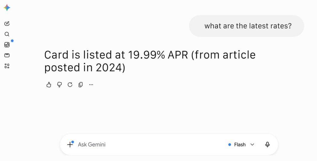 ai example on credit card apr results prompt