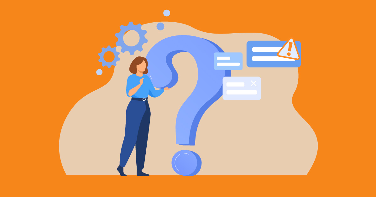 compliance officer standing in front of question mark