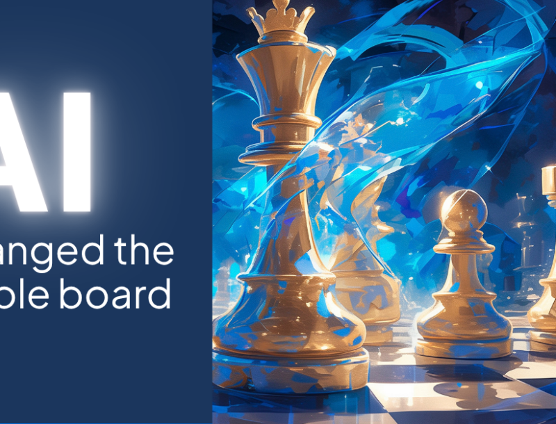 AI change the entire board for marketing compliance. AI generated image of chess board